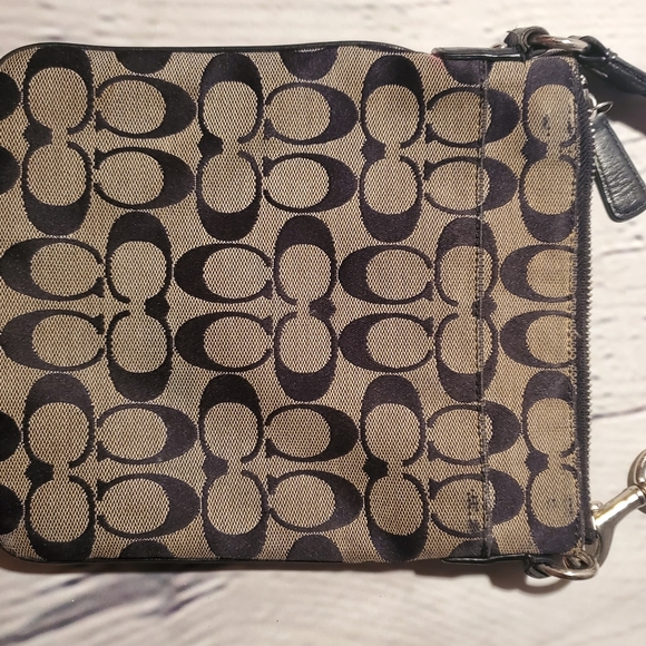 Coach leather and canvas crossbody purse - Picture 7 of 8